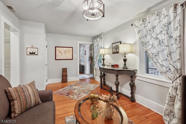 2 Broad St, Stockton Boro, NJ 08559 - living area with wood finished floors and baseboards