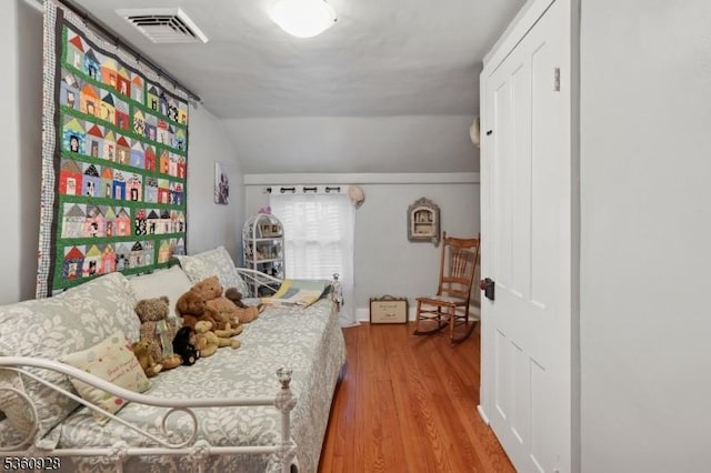 2 Broad St, Stockton Boro, NJ 08559 - bedroom featuring lofted ceiling and wood finished floors