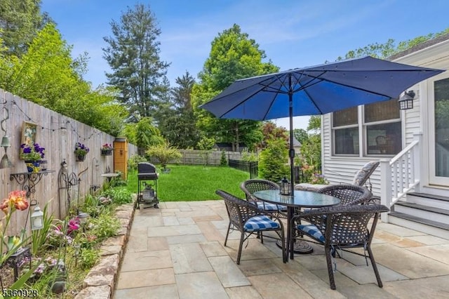 2 Broad St, Stockton Boro, NJ 08559 - view of patio featuring outdoor dining space and area for grilling
