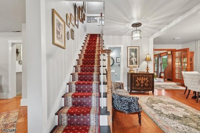 2 Broad St, Stockton Boro, NJ 08559 - staircase featuring wood finished floors