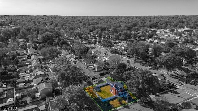 770 Stone St, Rahway City, NJ 07065 - aerial perspective of suburban area with property boundaries highlighted and a forest