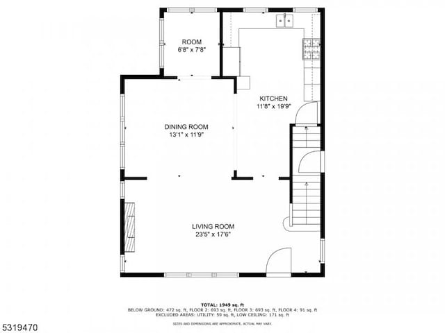 770 Stone St, Rahway City, NJ 07065 - property floor plan
