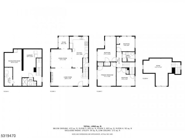 770 Stone St, Rahway City, NJ 07065 - home floor plan
