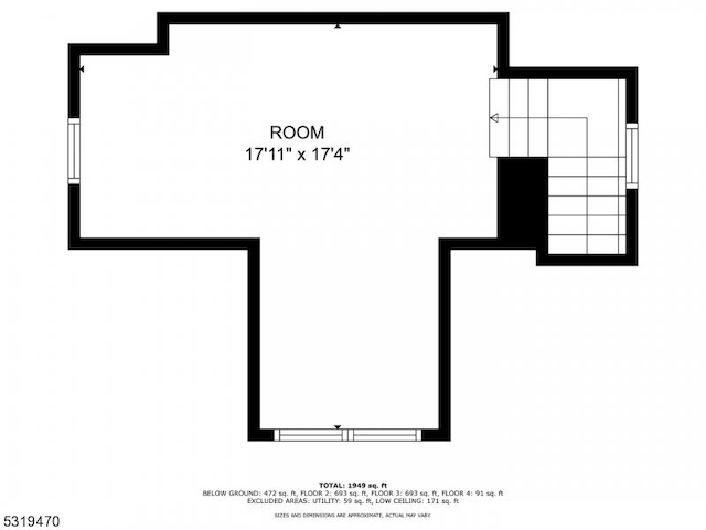 770 Stone St, Rahway City, NJ 07065 - room layout