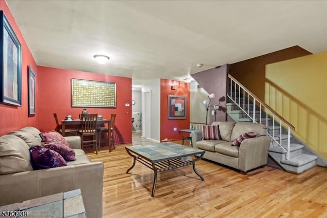 804 Orchard Meadows Dr, Union Twp, NJ 07083 - living area featuring light wood finished floors and stairs