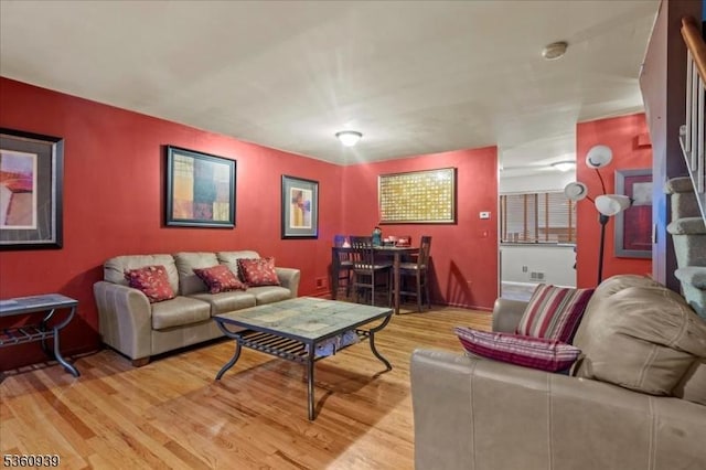 804 Orchard Meadows Dr, Union Twp, NJ 07083 - living room featuring light wood-style floors and stairs