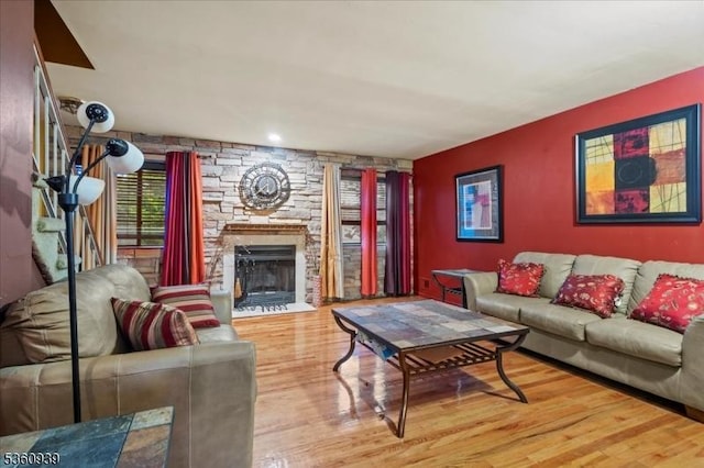 804 Orchard Meadows Dr, Union Twp, NJ 07083 - living room with wood finished floors and a fireplace