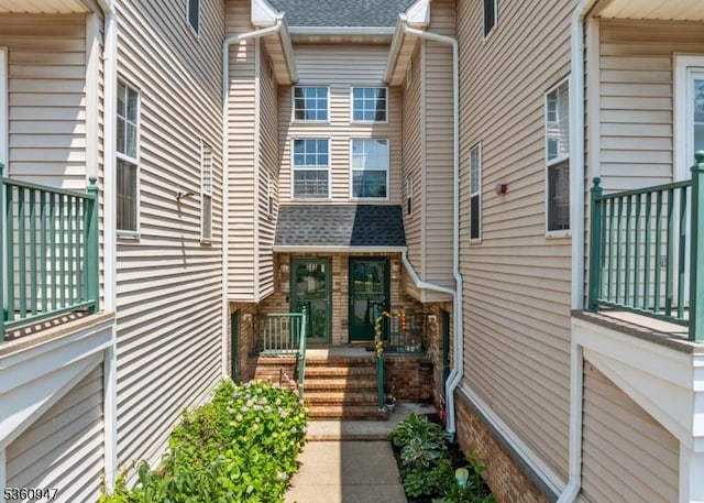 203 Rhoads Dr, Condo, Montgomery Twp, NJ 08502 - doorway to property with a shingled roof