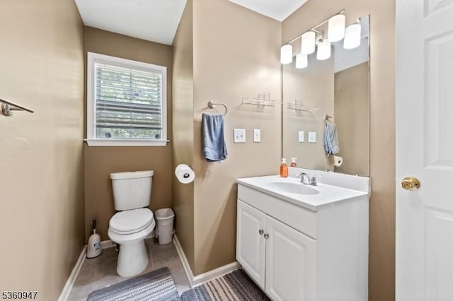 203 Rhoads Dr, Condo, Montgomery Twp, NJ 08502 - bathroom featuring toilet, baseboards, vanity, and tile patterned flooring