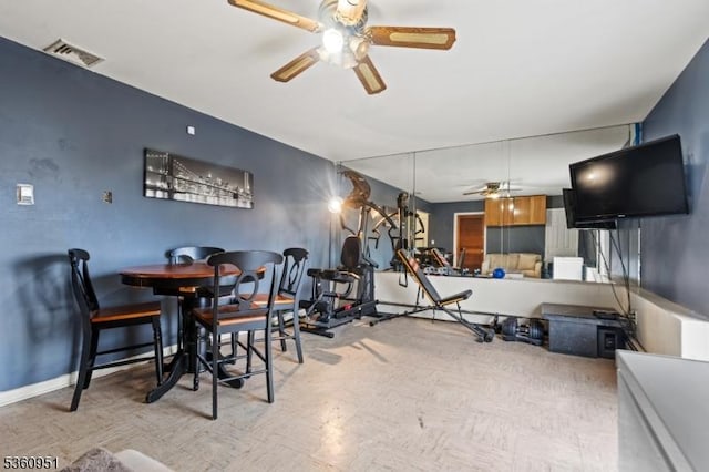 55 Jefferson St, Clifton City, NJ 07014 - dining room with ceiling fan