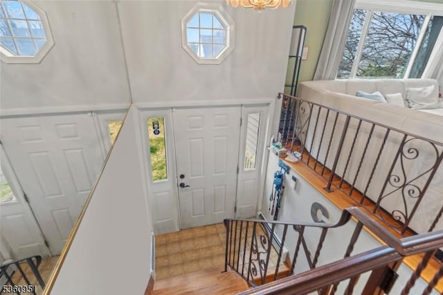 55 Jefferson St, Clifton City, NJ 07014 - foyer entrance featuring stairway