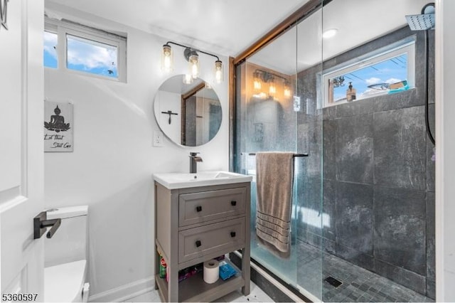 24-09 Raphael St, Fair Lawn Boro, NJ 07410 - bathroom featuring vanity, toilet, and a shower stall