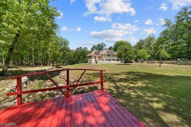 47 Cutlass Rd, Kinnelon Boro, NJ 07405 - deck featuring a yard