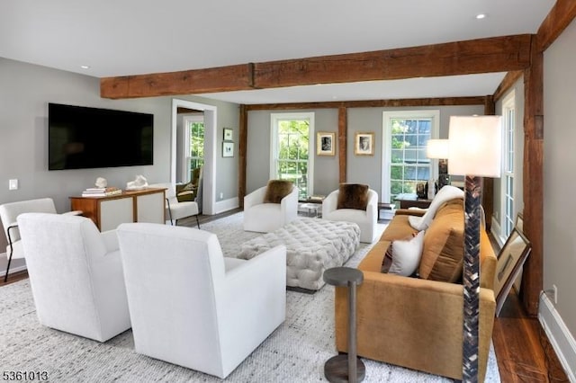 563 Cherry Valley Rd, Montgomery Twp, NJ 08540 - living area featuring wood finished floors and recessed lighting