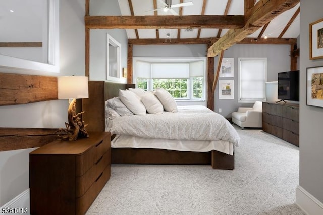 563 Cherry Valley Rd, Montgomery Twp, NJ 08540 - carpeted bedroom featuring beam ceiling