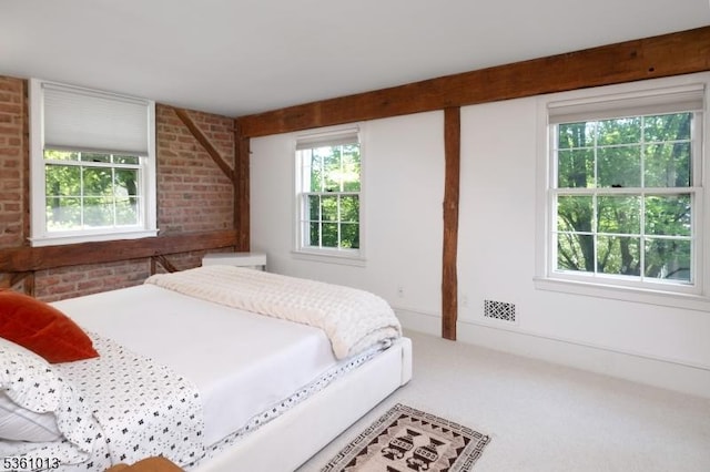 563 Cherry Valley Rd, Montgomery Twp, NJ 08540 - bedroom featuring carpet and brick wall