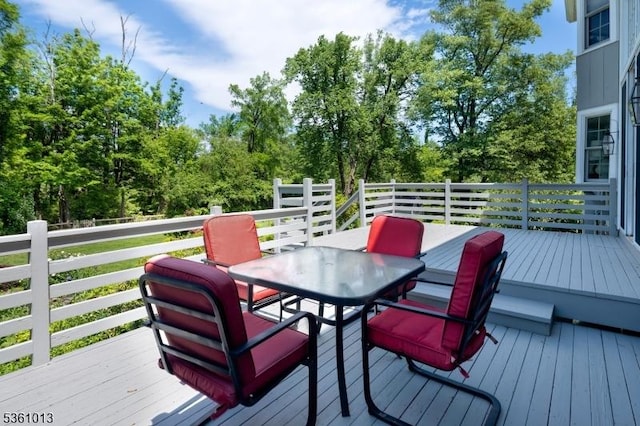563 Cherry Valley Rd, Montgomery Twp, NJ 08540 - wooden deck with outdoor dining area