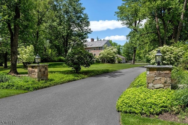 563 Cherry Valley Rd, Montgomery Twp, NJ 08540 - view of asphalt driveway with street lighting
