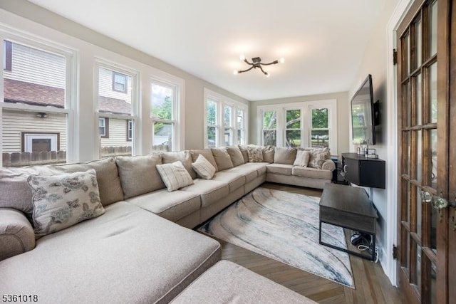 1038 Sherman Ave, Plainfield City, NJ 07063 - living room featuring wood finished floors and healthy amount of natural light
