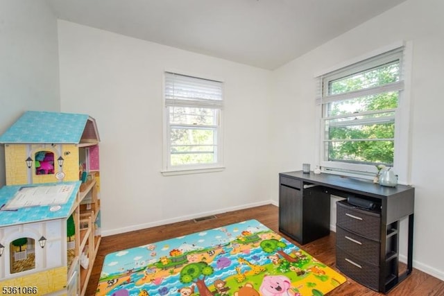 2 Shore Rd, Jefferson Twp, NJ 07849 - rec room featuring plenty of natural light, baseboards, and dark wood-style floors
