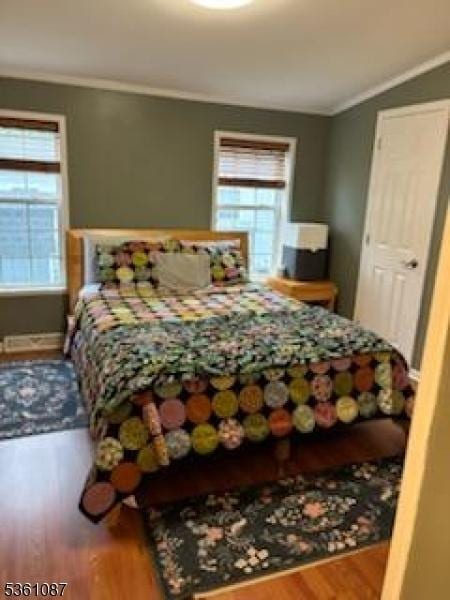 512 Kenbury Rd, Branchburg Twp, NJ 08876 - bedroom with wood finished floors, multiple windows, and ornamental molding