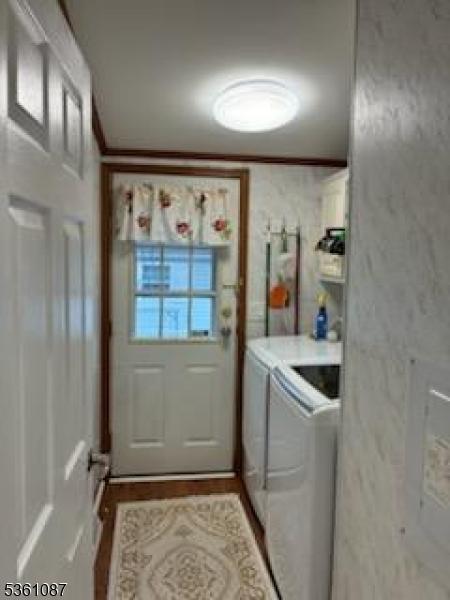 512 Kenbury Rd, Branchburg Twp, NJ 08876 - laundry area with separate washer and dryer and wood finished floors