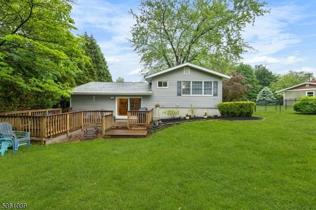 62 Valley View Rd, High Bridge Boro, NJ 08829 - rear view of house with a deck
