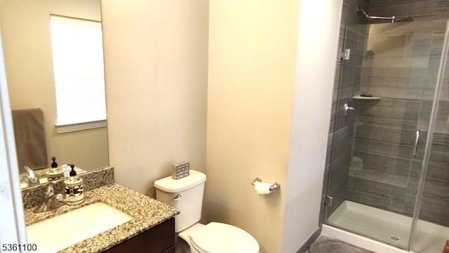 92 Sowers Dr Unit Cu92, Mount Olive Twp, NJ 07840 - full bathroom with vanity, toilet, and a stall shower