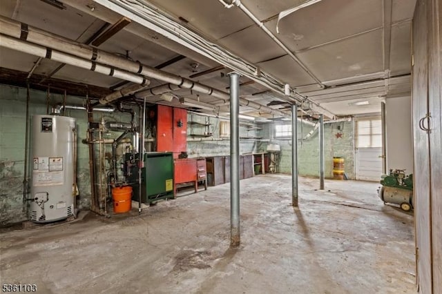 430-432 Dewitt Ave, Belleville Twp, NJ 07109 - basement with gas water heater and a heating unit