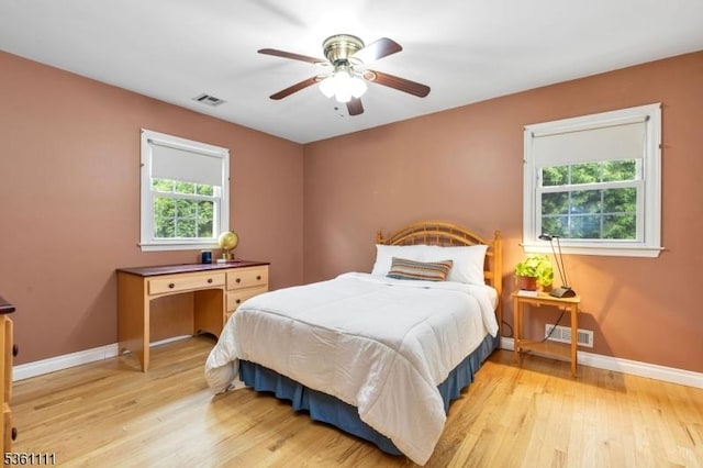 28 Sherbrook Dr, Berkeley Heights Twp, NJ 07922 - bedroom featuring light wood-style flooring and a ceiling fan