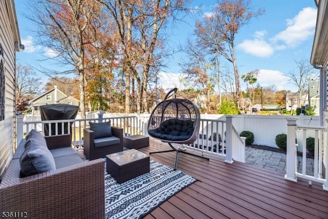 13 Henley Ave, Cranford Twp, NJ 07016 - wooden terrace featuring outdoor lounge area
