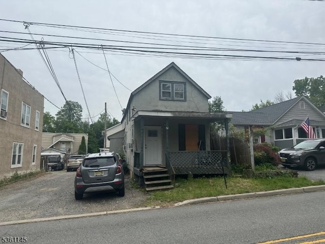 52 High St, Franklin Boro, NJ 07416 - view of front of property with covered porch and stucco siding