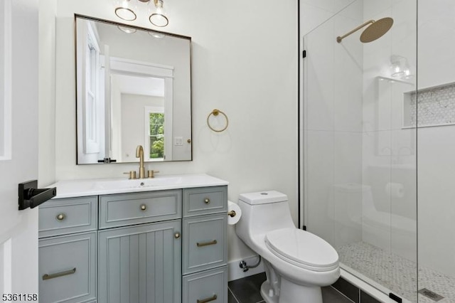 48 Hunterdon Blvd, Berkeley Heights Twp, NJ 07974 - bathroom featuring a shower stall and vanity