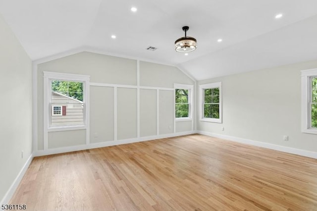 48 Hunterdon Blvd, Berkeley Heights Twp, NJ 07974 - additional living space with vaulted ceiling, light wood-type flooring, and recessed lighting
