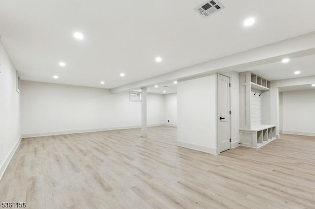 48 Hunterdon Blvd, Berkeley Heights Twp, NJ 07974 - finished basement featuring recessed lighting and light wood-type flooring