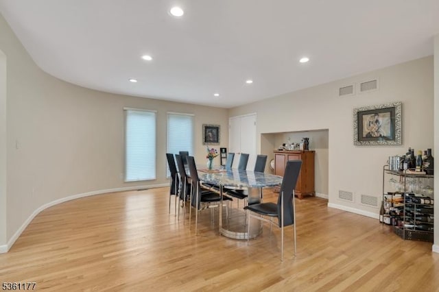 12 Fox Hollow Rd, Montville Twp, NJ 07045 - dining room featuring light wood-style flooring, recessed lighting, and baseboards
