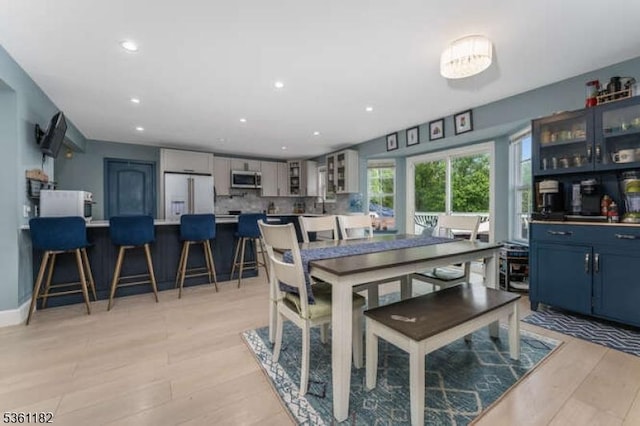 11 Spring Mdw, Oxford Twp, NJ 07863 - dining area with light wood finished floors and recessed lighting