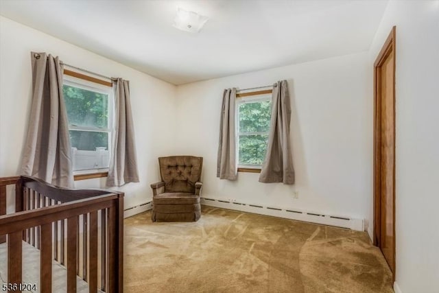 260 Munsonhurst Rd, Franklin Boro, NJ 07416 - carpeted bedroom with a baseboard heating unit