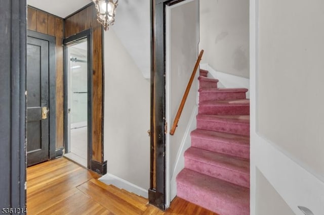 53 Elliot Pl, East Orange City, NJ 07018 - entrance foyer featuring wood finished floors, stairs, and baseboards