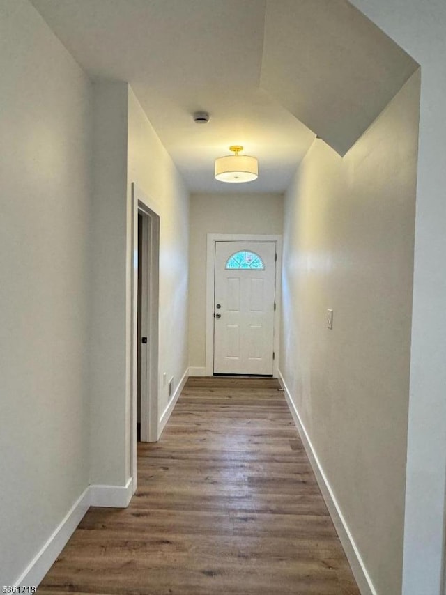 50 Willoughby St, Newark City, NJ 07112 - doorway to outside featuring baseboards and wood finished floors