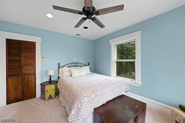 314 Chestnut St, Nutley Twp, NJ 07110 - carpeted bedroom with recessed lighting and a ceiling fan
