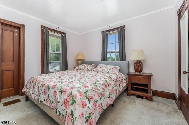 126 Park Ave, Lopatcong Twp, NJ 08865 - bedroom with multiple windows, crown molding, carpet floors, and baseboards