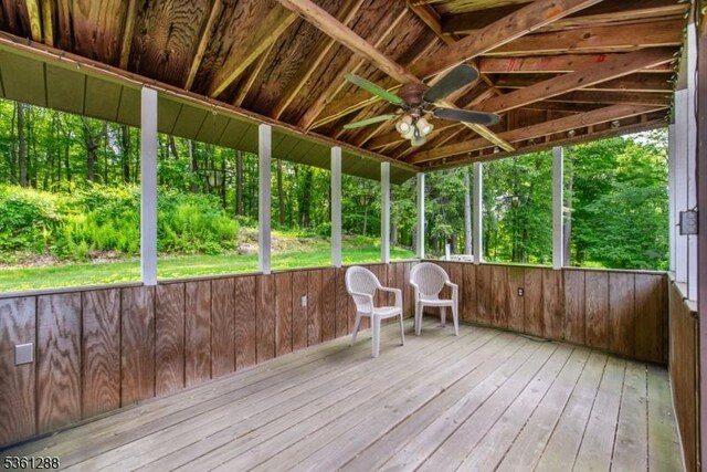 24 W Windy Bush Ln, Sparta Twp, NJ 07871 - sunroom / solarium with a ceiling fan