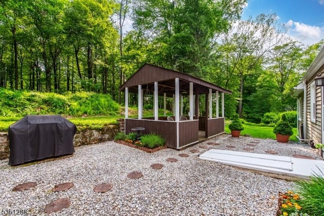 24 W Windy Bush Ln, Sparta Twp, NJ 07871 - view of patio featuring a gazebo and a grill