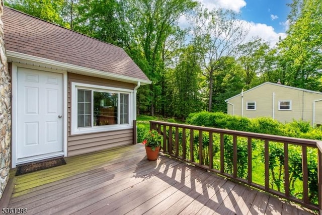 24 W Windy Bush Ln, Sparta Twp, NJ 07871 - view of wooden deck