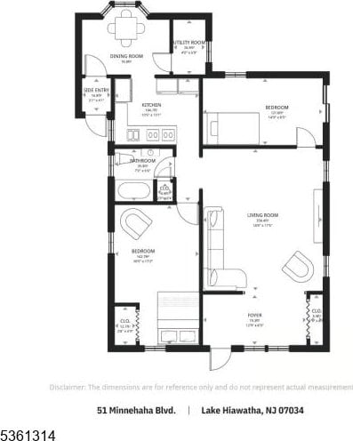 51 Minnehaha Blvd, Parsippany-Troy Hills Twp, NJ 07034 - property floor plan