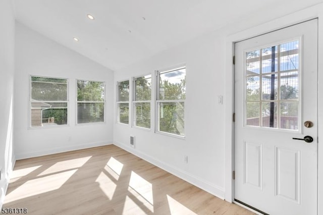 39 Johnson Rd, West Orange Twp, NJ 07052 - unfurnished sunroom with vaulted ceiling