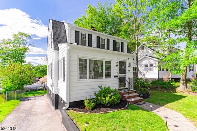 39 Johnson Rd, West Orange Twp, NJ 07052 - view of front of property with a chimney