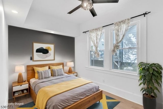 39 Johnson Rd, West Orange Twp, NJ 07052 - bedroom with multiple windows, wood finished floors, recessed lighting, and baseboards
