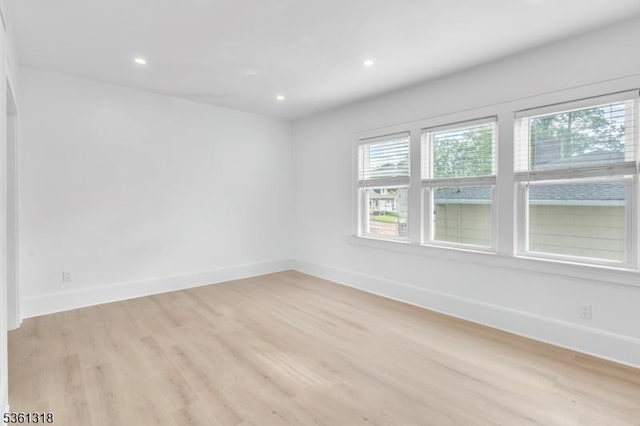 39 Johnson Rd, West Orange Twp, NJ 07052 - spare room with light wood-style flooring, baseboards, and recessed lighting